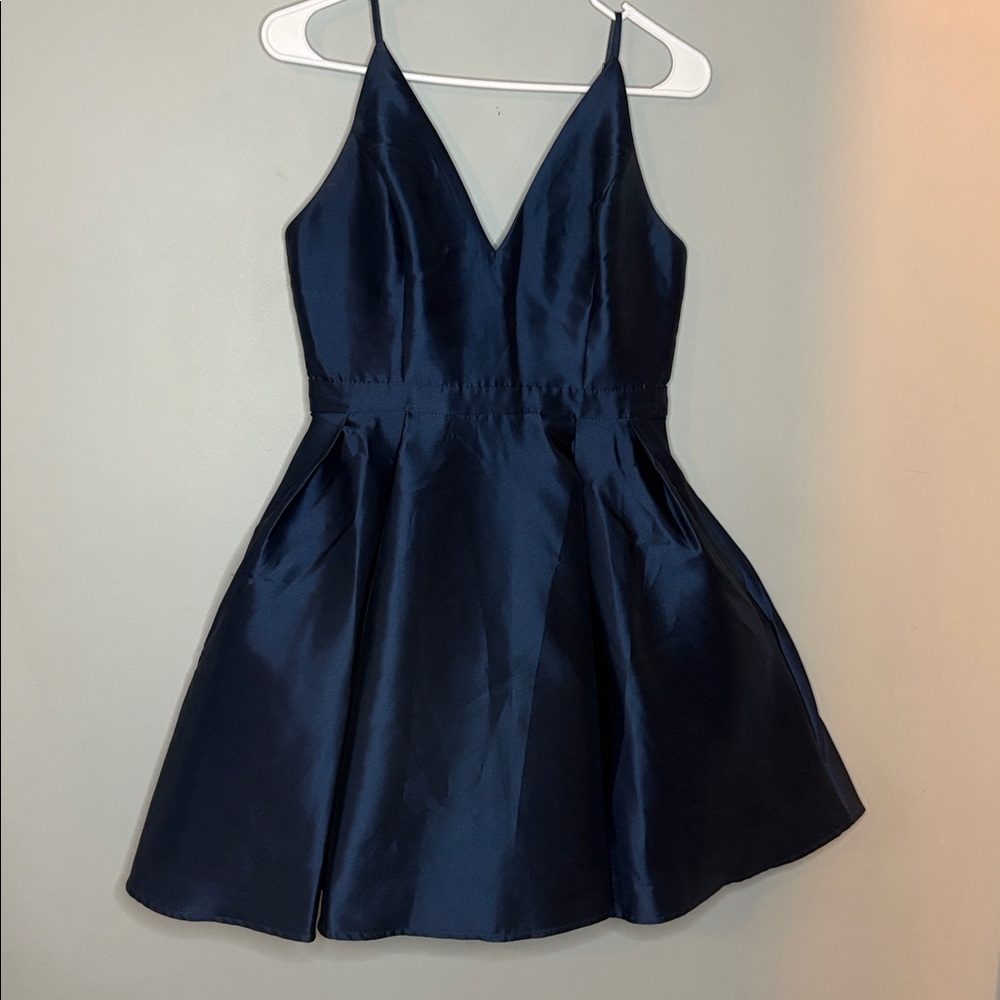 Maniju Blue HomeComing Dress with Pockets